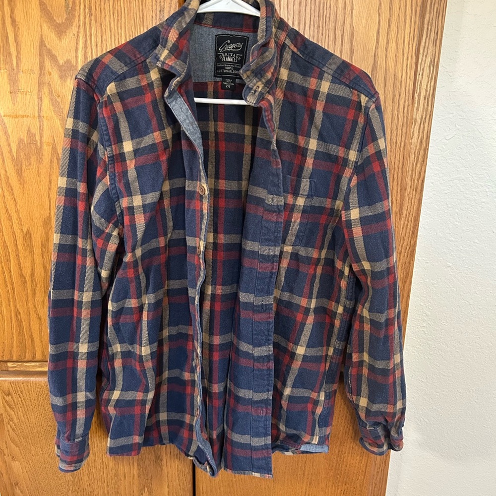 Grayers Blue and Red Plaid Shirt Jacket
